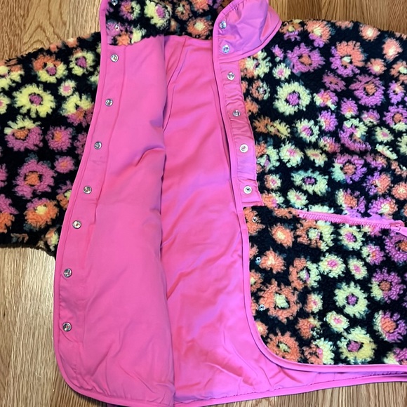 Free People Rocky Ridge Fleece Jacket Pink Daisy, size XS - Picture 10 of 14